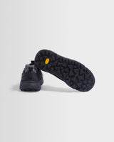 wax london men's Flower Mountain - Black Waterproof Suede And Technical Fabric Trainers