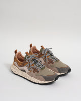 wax london men's Flower Mountain - Dark Grey Suede And Nylon Yamano 3 Trainers
