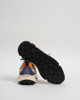 wax london men's Flower Mountain - Grey Green Suede And Nylon Yamano 3 Trainers