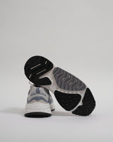 wax london men's Flower Mountain - Grey Light Blue Suede And Nylon Yamabushi Trainers