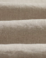 wax london men's Glencoe - Beige Washed Linen Loose Fit Trousers
