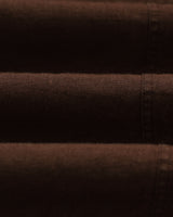 wax london men's Glencoe - Brown Washed Linen Loose Fit Trousers