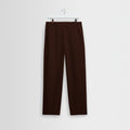 Glencoe - Brown Washed Linen Loose Fit Trousers