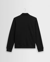 wax london men's Hays - Black Structured Waffle Overshirt