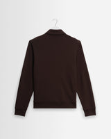 wax london men's Hays - Dark Brown Structured Waffle Overshirt
