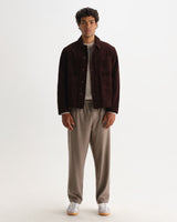 wax london men's Healey - Dark Brown Corduroy Chore Jacket