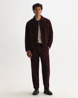 wax london men's Healey - Dark Brown Corduroy Chore Jacket