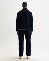 wax london men's Healey - Navy Corduroy Chore Jacket