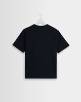 wax london men's Hill - Black Slub Organic Cotton Henley T-Shirt