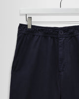 wax london men's Hyde - Navy Organic Cotton Twill Straight Fit Trousers