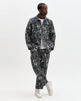 wax london men's Iggy - Navy And Ecru Tile Jacquard Jacket