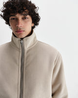 wax london men's Killick - Natural Reversible Corduroy Borg Jacket