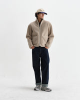 wax london men's Killick - Natural Reversible Corduroy Borg Jacket