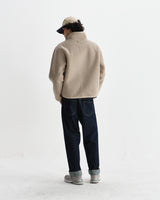 wax london men's Killick - Natural Reversible Corduroy Borg Jacket
