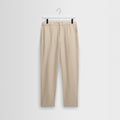 Kurt - Beige Washed Linen Relaxed Fit Trousers