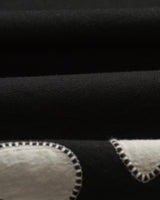 wax london men's Kurt - Black And Beige Abstract Applique Shorts