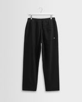 wax london men's Kurt - Black Organic Cotton Trousers