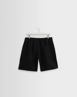 wax london men's Kurt - Black Washed Linen Shorts