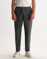 wax london men's Kurt - Charcoal Organic Cotton Twill Trouser