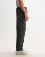 wax london men's Kurt - Charcoal Organic Cotton Twill Trouser