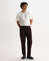 wax london men's Kurt - Dark Brown Cotton Corduroy Trouser