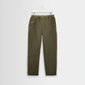 Kurt - Khaki Crinkle Cotton-Linen Relaxed Fit Trousers
