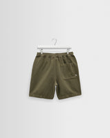 wax london men's Kurt - Khaki Crinkle Cotton-Linen Shorts