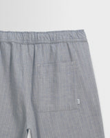 wax london men's Kurt - Light Blue Herringbone Cotton Shorts