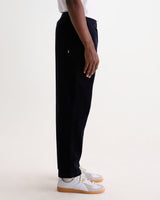 wax london men's Kurt - Navy Cotton Corduroy Trouser
