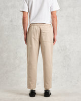 wax london men's Kurt - Stone Organic Cotton Trousers