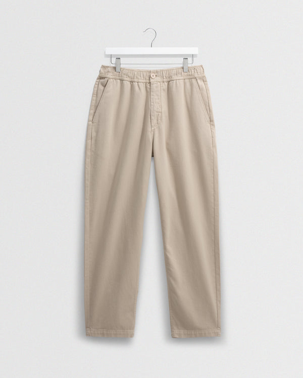 wax london men's Kurt - Stone Organic Cotton Trousers