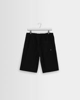 wax london men's Kyle - Black Organic Cotton Twill Shorts