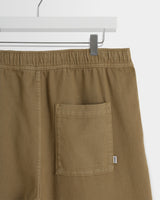 wax london men's Kyle - Light Khaki Organic Cotton Twill Shorts