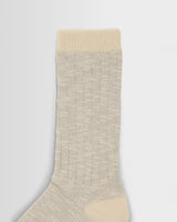 wax london men's Land - Beige Slub Cotton Socks