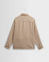 wax london men's Lomond - Natural Heavy Wool Overshirt