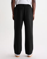 wax london men's Malham - Dark Grey Wool Blend Trouser