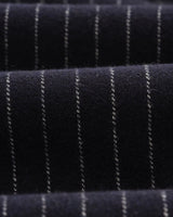 wax london men's Malham - Navy Pinstripe Wool Trousers