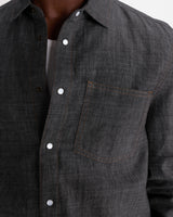wax london men's Manilla - Washed Indigo Chambray Shirt