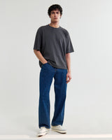 wax london men's Mark - Washed Black Compact Cotton T-Shirt