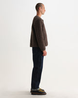 wax london men's MARTY JACKET BOBBLE WOOL DUSTY BROWN