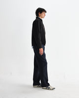 wax london men's Mason - Black Peached Canvas Work Jacket