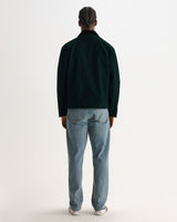 wax london men's Mason - Dark Green Peached Canvas Work Jacket