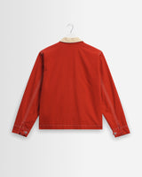wax london men's Mason - Red Peached Canvas Work Jacket