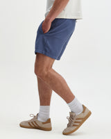 wax london men's Mescal - Blue Cotton Seersucker Shorts