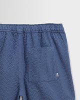 wax london men's Mescal - Blue Cotton Seersucker Shorts