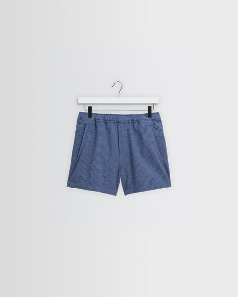 Mescal - Blue Cotton Seersucker Shorts