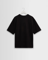 wax london men's Milton - Black Organic Compact Cotton T-Shirt