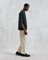 wax london men's Milton - Dark Green Emerised Organic Cotton T-Shirt