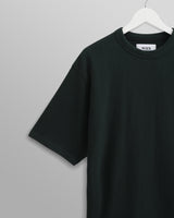 wax london men's Milton - Dark Green Emerised Organic Cotton T-Shirt