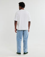wax london men's Milton - Ecru Organic Cotton Embroidered Shapes T-Shirt